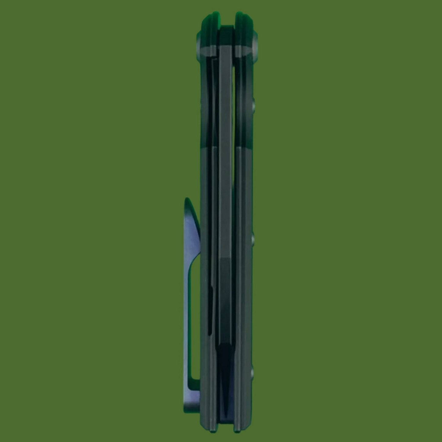 Chaves Blue Label Sangre Street Liner Lock Black Knurled Aluminum Handles Purple Hardware (Black)