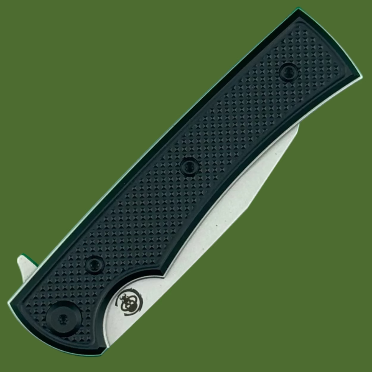 Chaves Blue Label Sangre Street Liner Lock Black Knurled Aluminum Handles Black Hardware (Stonewash)