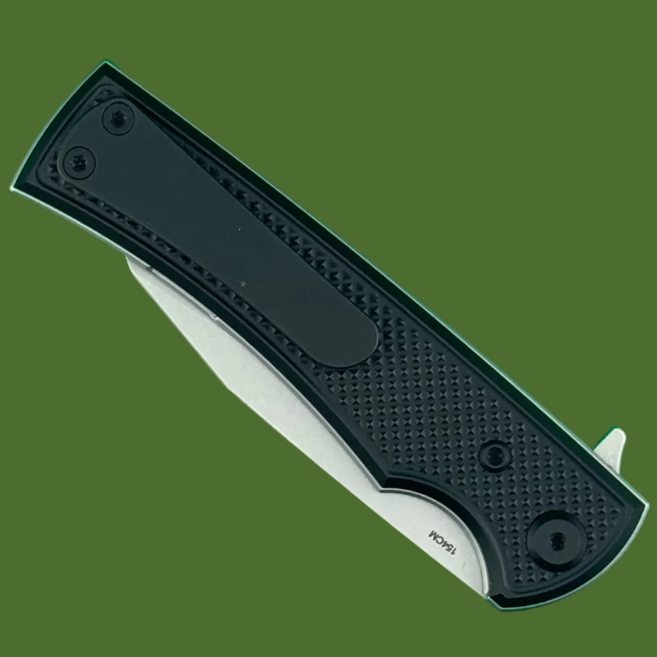 Chaves Blue Label Sangre Street Liner Lock Black Knurled Aluminum Handles Black Hardware (Stonewash)