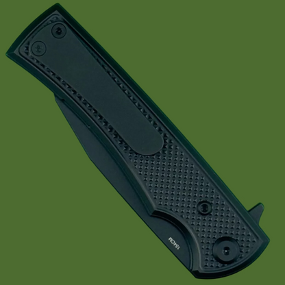 Chaves Blue Label Sangre Street Liner Lock Black Knurled Aluminum Black Hardware (Black)