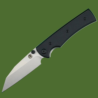 Chaves Blue Label Sangre 229 Liner Lock Black Knurled Aluminum Handle Black Hardware (Stonewash)