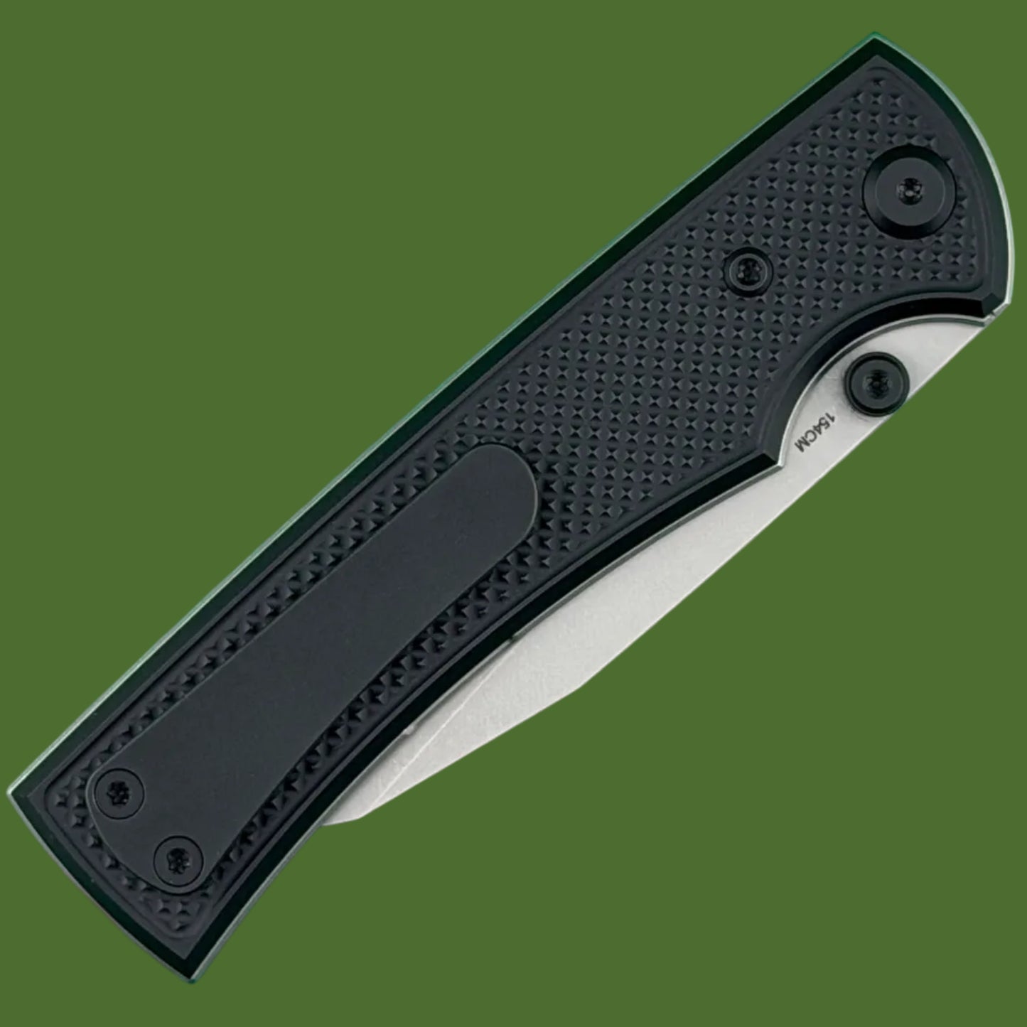 Chaves Blue Label Sangre 229 Liner Lock Black Knurled Aluminum Handle Black Hardware (Stonewash)