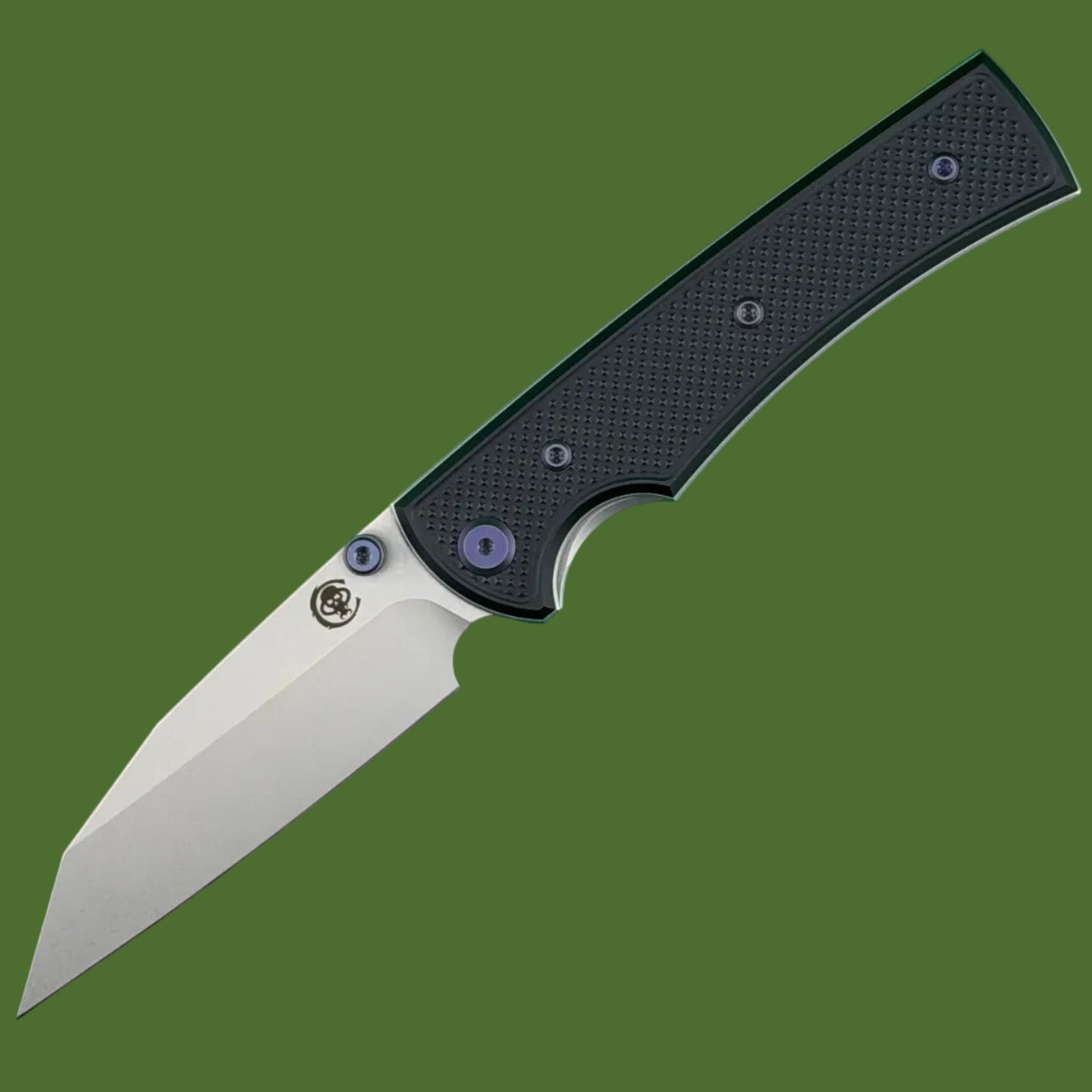 Chaves Blue Label Sangre 229 Liner Lock Black Knurled Aluminum Handle Purple Hardware (Stonewash)