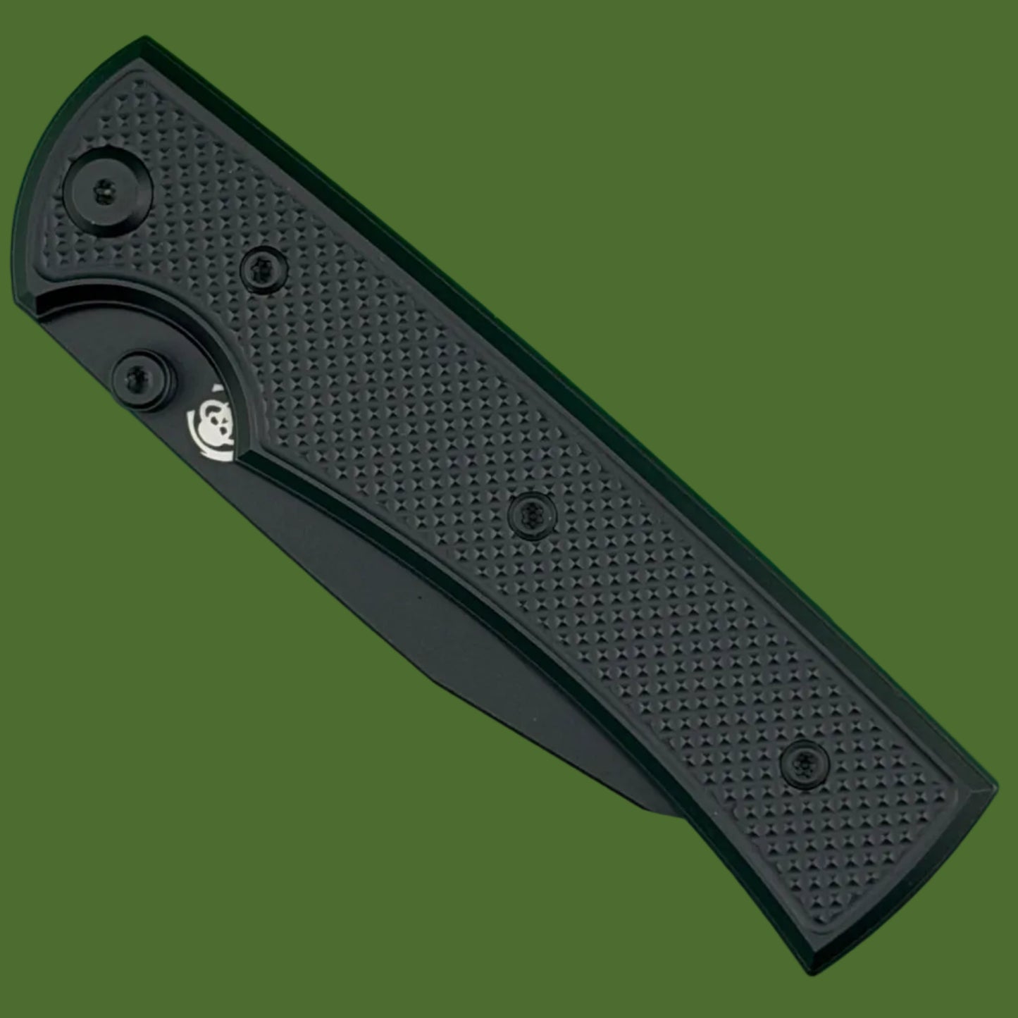 Chaves Blue Label Sangre 229 Liner Lock Black Knurled Aluminum Handles Black Hardware (Black)