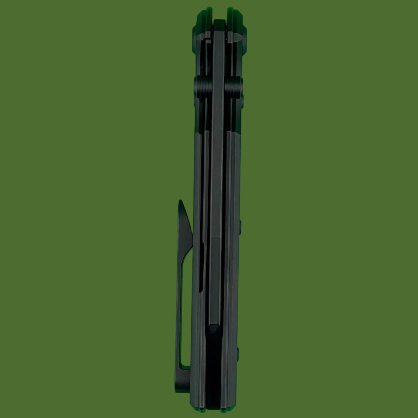 Chaves Blue Label Sangre 229 Liner Lock Black Knurled Aluminum Handles Black Hardware (Black)