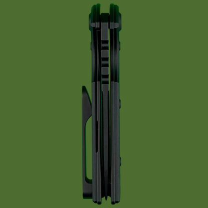 Chaves Blue Label TAK Redencion Liner Lock Black Knurled Aluminum Handles Black Hardware (Black Drop Point)