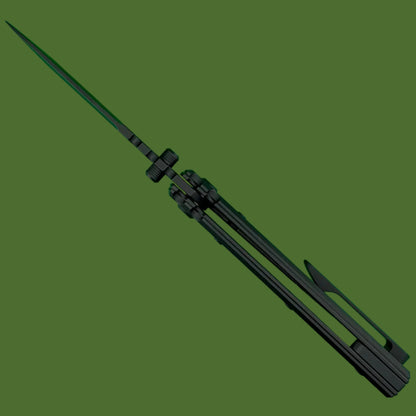 Chaves Blue Label Redencion 229 Liner Lock Black Knurled Aluminum Handles Black Hardware (Black Drop Point)