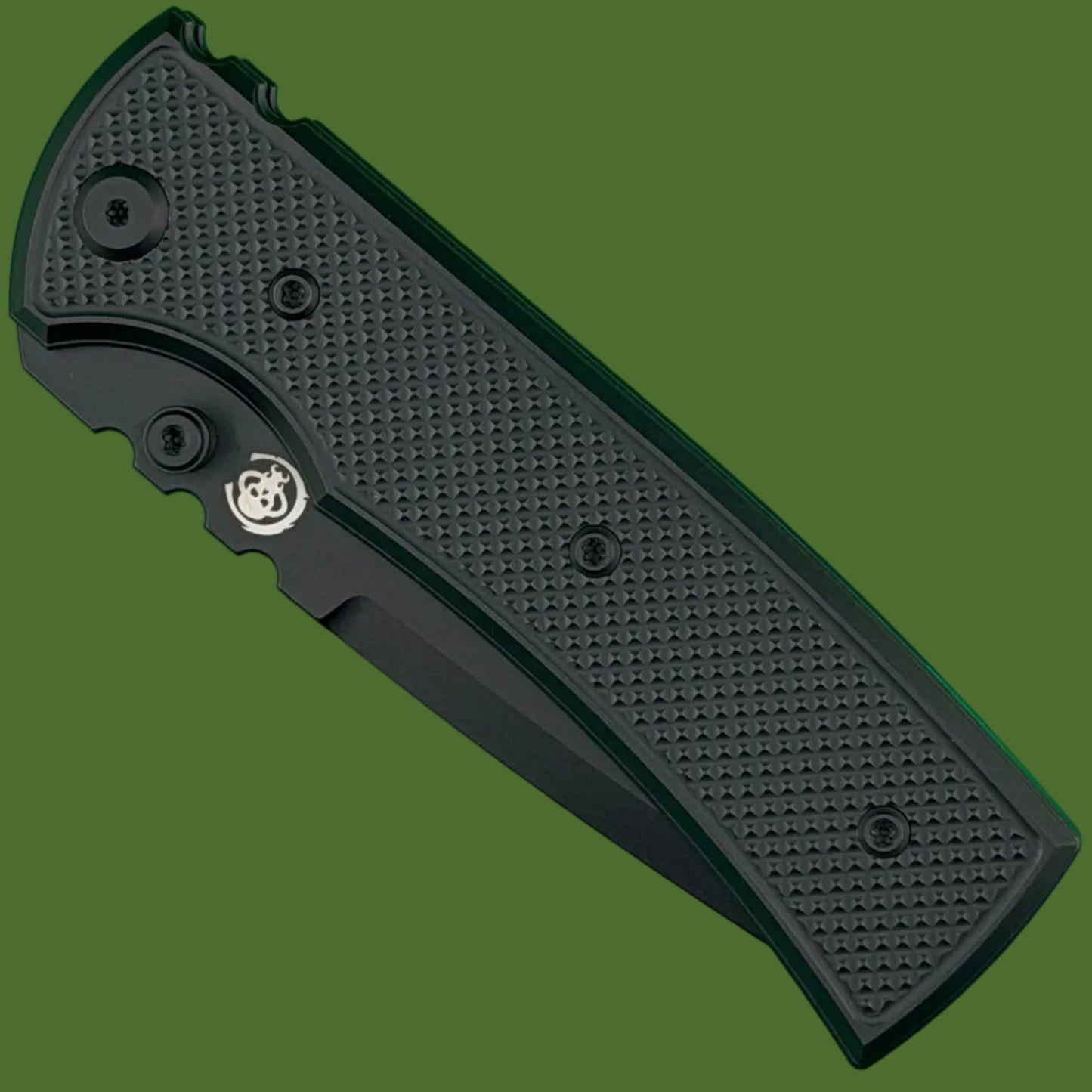 Chaves Blue Label Redencion 229 Liner Lock Black Knurled Aluminum Handles Black Hardware (Black Drop Point)