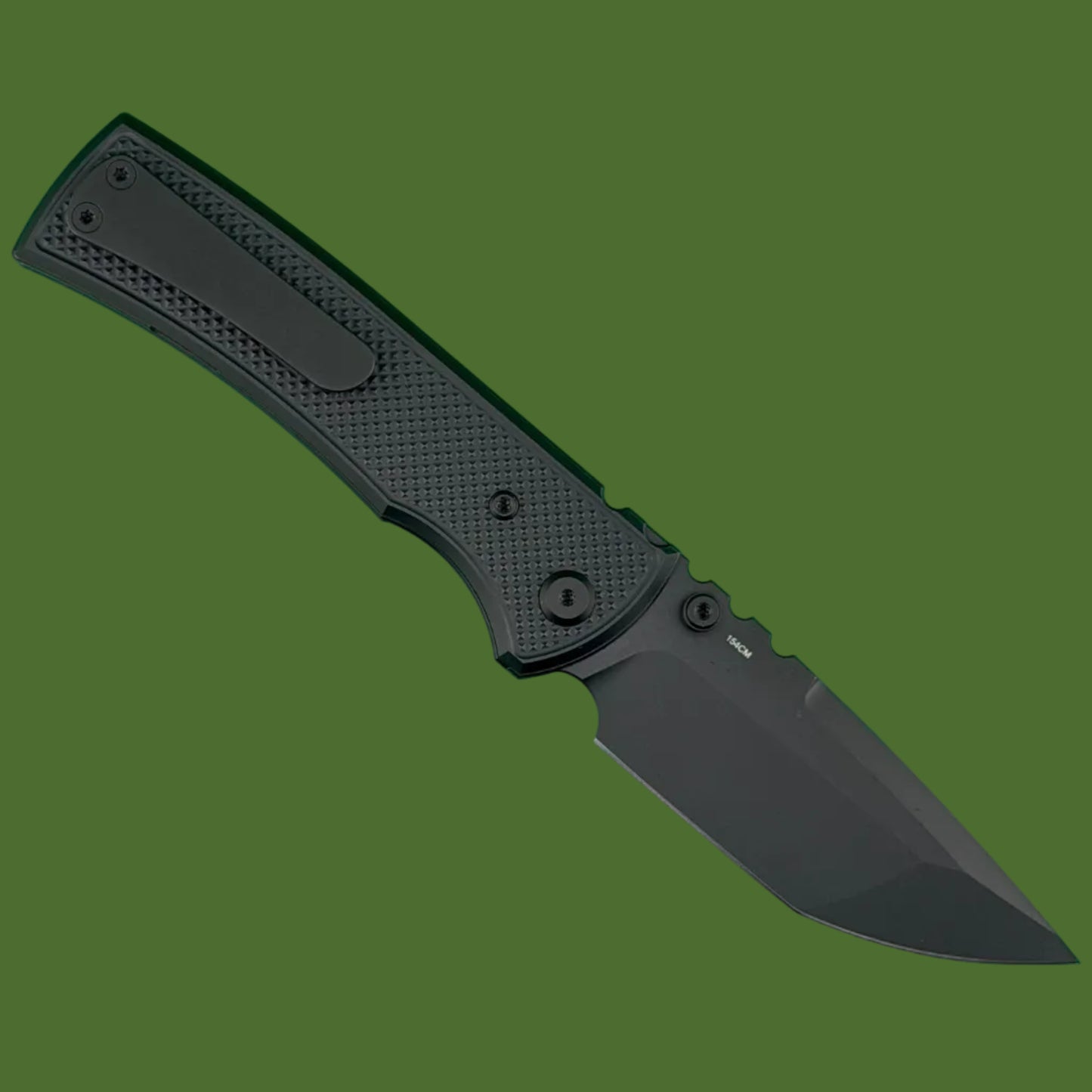 Chaves Blue Label Redencion 229 Liner Lock Black Knurled Aluminum Handles Black Hardware (Black Tanto)