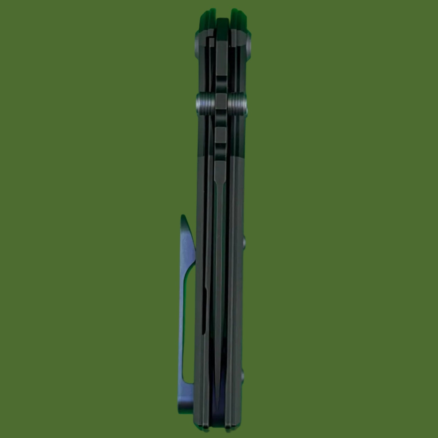 Chaves Blue Label Redencion 229 Liner Lock Black Knurled Aluminum Handles Purple Hardware (Black Drop Point)