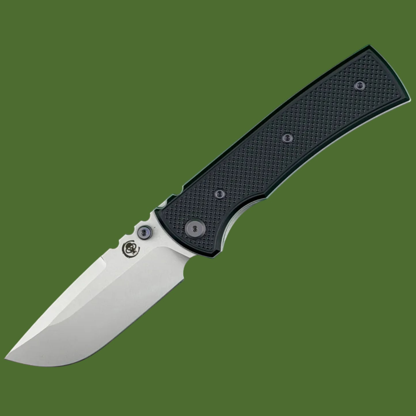 Chaves Blue Label Redencion 229 Liner Lock Black Knurled Aluminum Handles Purple Hardware (Stonewash Drop Point)