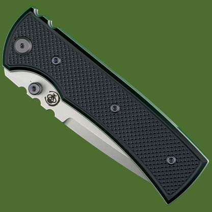 Chaves Blue Label Redencion 229 Liner Lock Black Knurled Aluminum Handles Purple Hardware (Stonewash Drop Point)