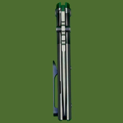 Chaves Blue Label Redencion 229 Liner Lock Black Knurled Aluminum Handles Purple Hardware (Stonewash Drop Point)