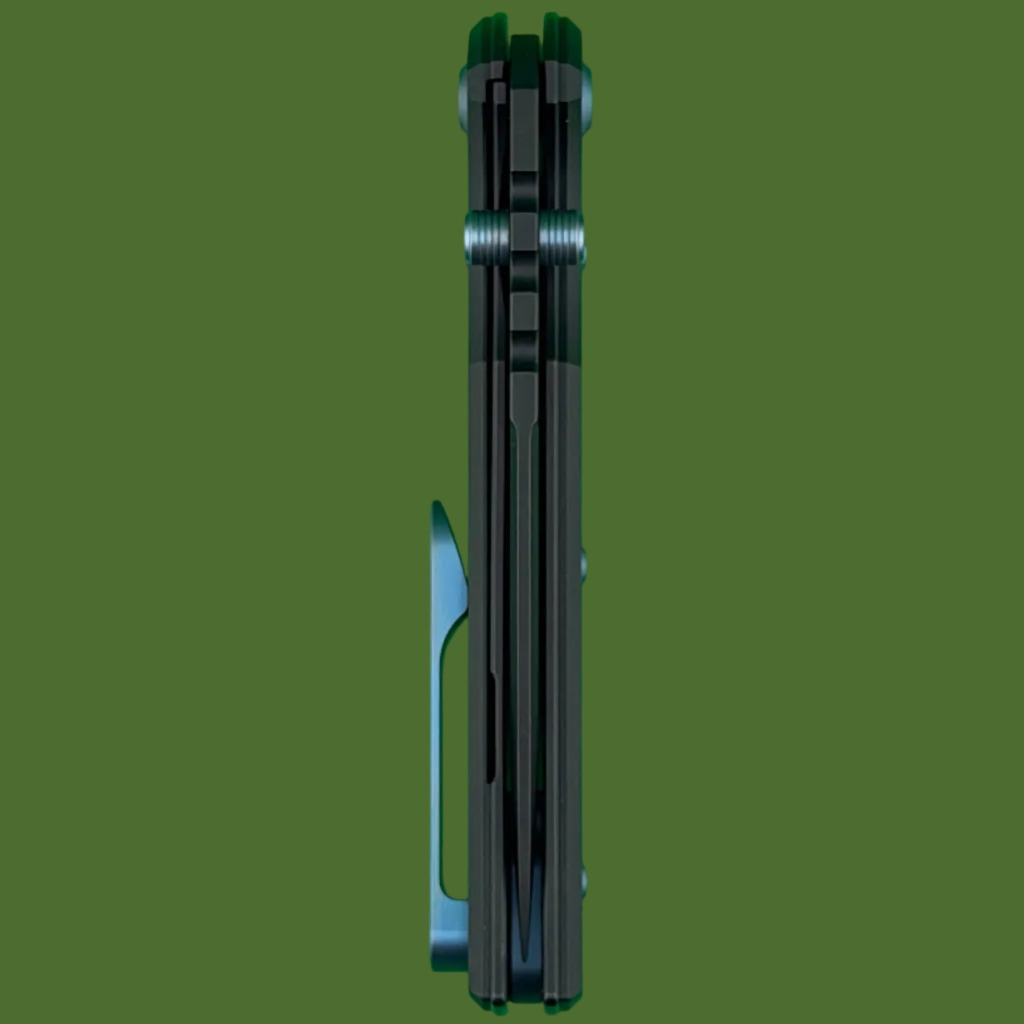Chaves Blue Label Redencion 229 Liner Lock Black Knurled Aluminum Handles Blue Hardware (Black Drop Point)