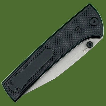 Chaves Blue Label Scapegoat 229 Liner Lock Black Knurled Aluminum Handles Black Hardware (Stonewash)