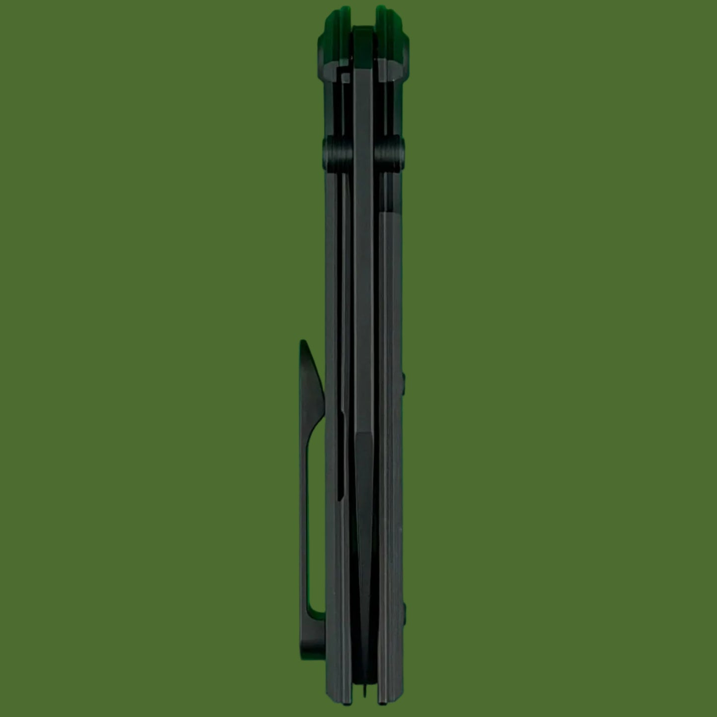 Chaves Blue Label Scapegoat 229 Liner Lock Black Knurled Aluminum Handles Black Hardware (Black)