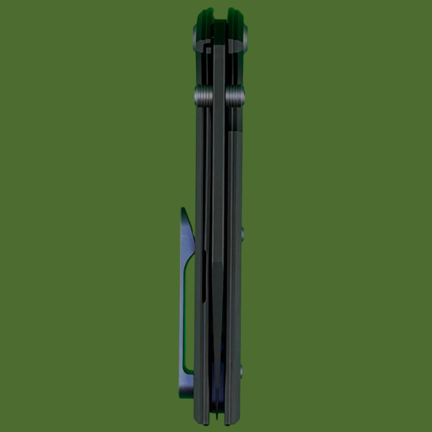 Chaves Blue Label Scapegoat 229 Liner Lock Black Knurled Aluminum Handles Purple Hardware (Black)