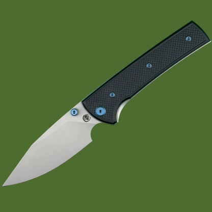 Chaves Blue Label Scapegoat 229 Liner Lock Black Knurled Aluminum Handles Blue Hardware (Stonewash)