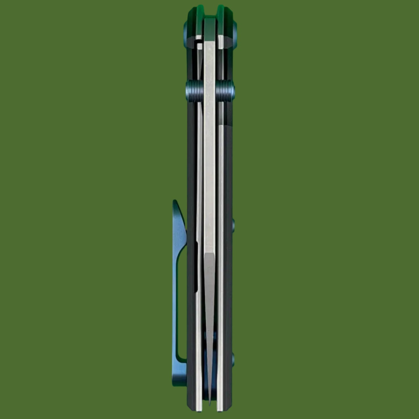 Chaves Blue Label Scapegoat 229 Liner Lock Black Knurled Aluminum Handles Blue Hardware (Stonewash)