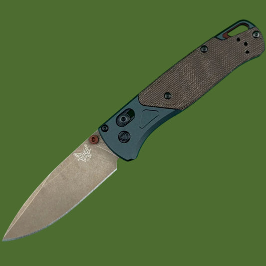 Benchmade Bugout Taiga Green/Natural Micarta FDE 535FE-2602