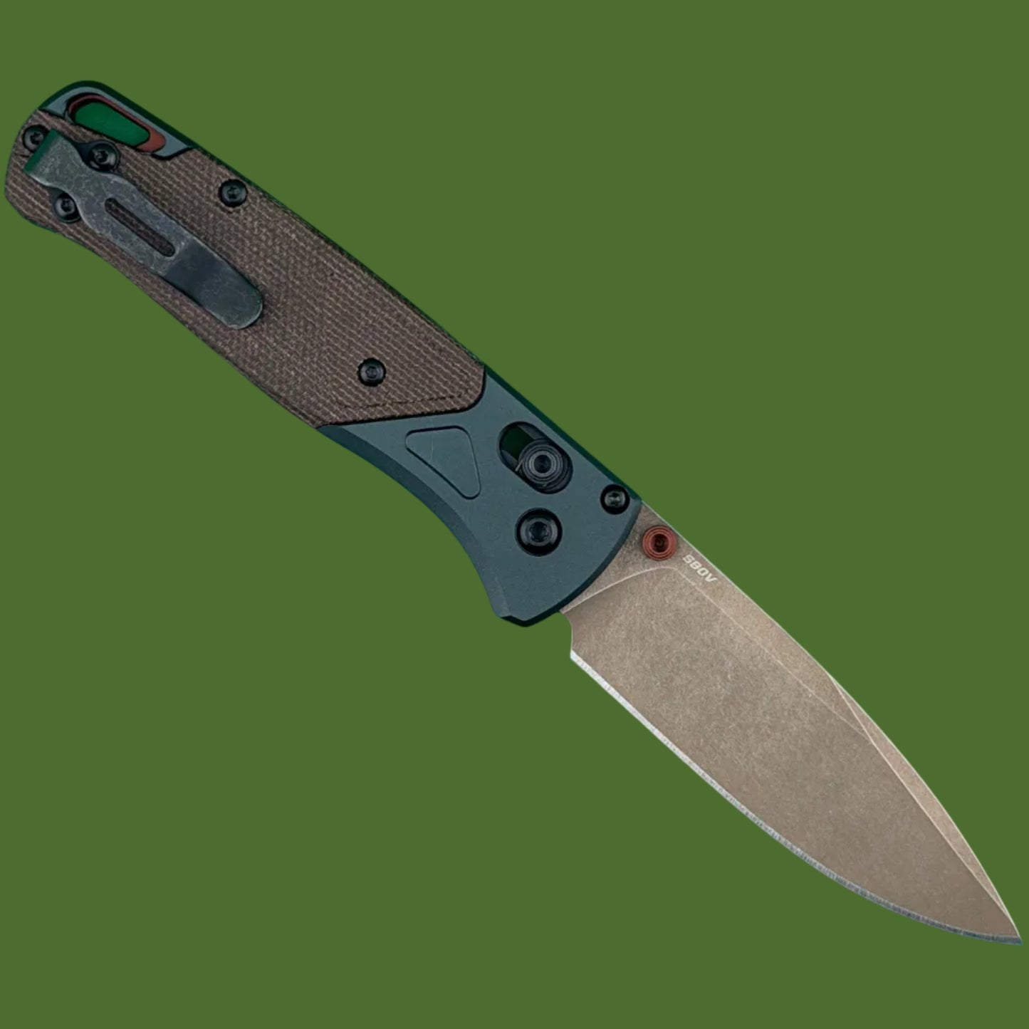 Benchmade Bugout Taiga Green/Natural Micarta FDE 535FE-2602