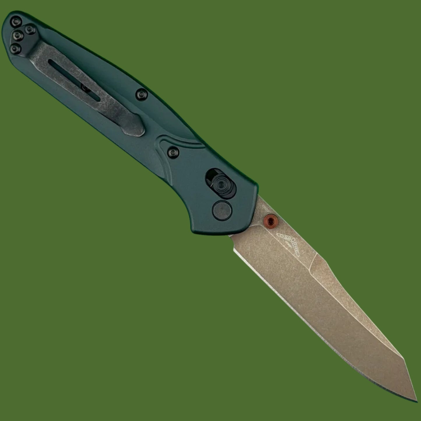 Benchmade 940 Osborne Taiga Green Aluminum S90V FDE 940FE-2601