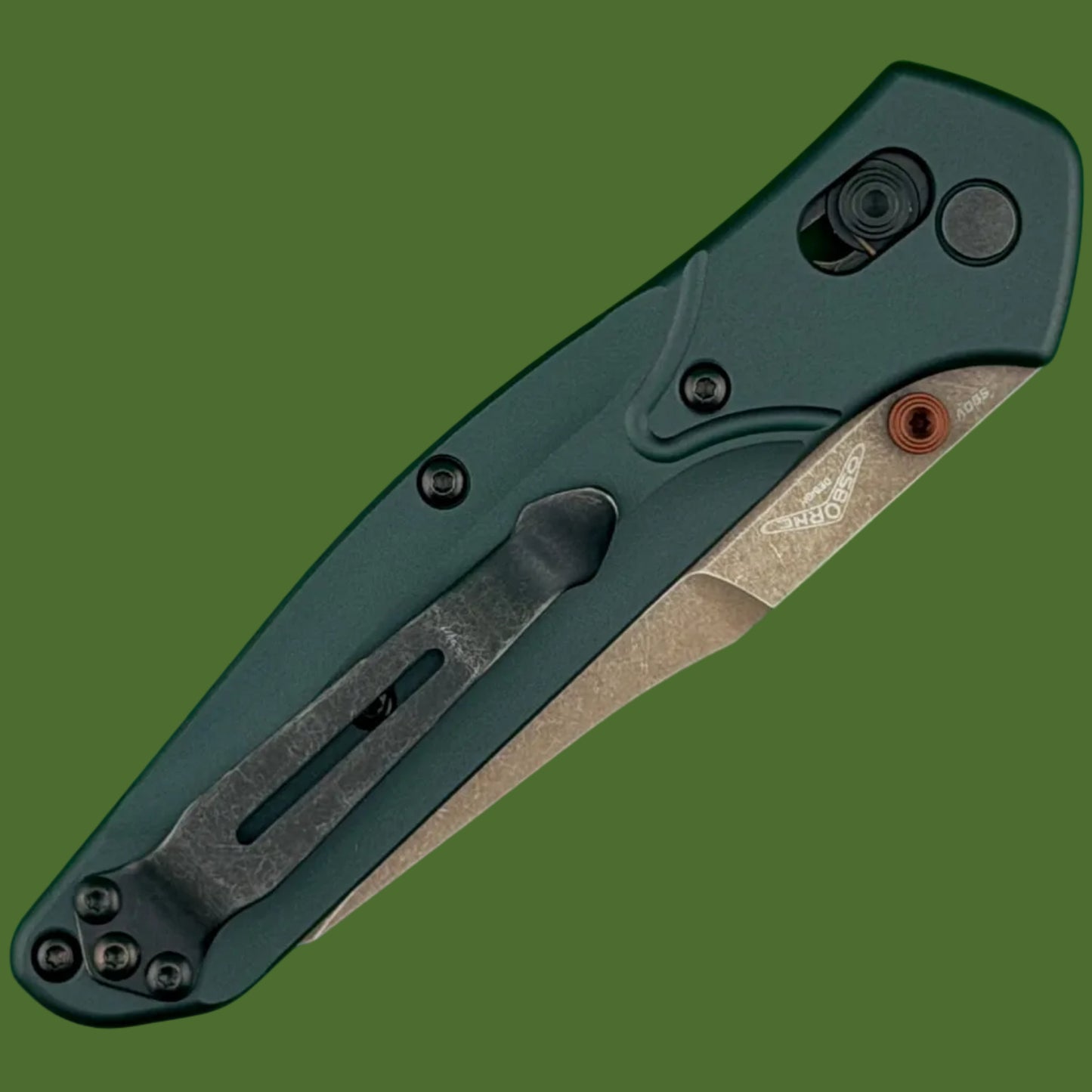 Benchmade 940 Osborne Taiga Green Aluminum S90V FDE 940FE-2601