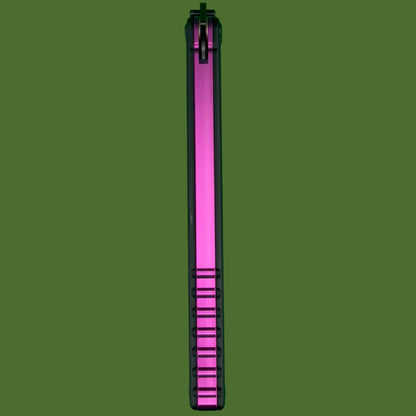 Squid Industries Inked Nautilus V2 Black G-10 Purple Trainer Balisong