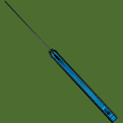 Squid Industries Inked Nautilus V2 Black G-10 Blue Trainer Balisong