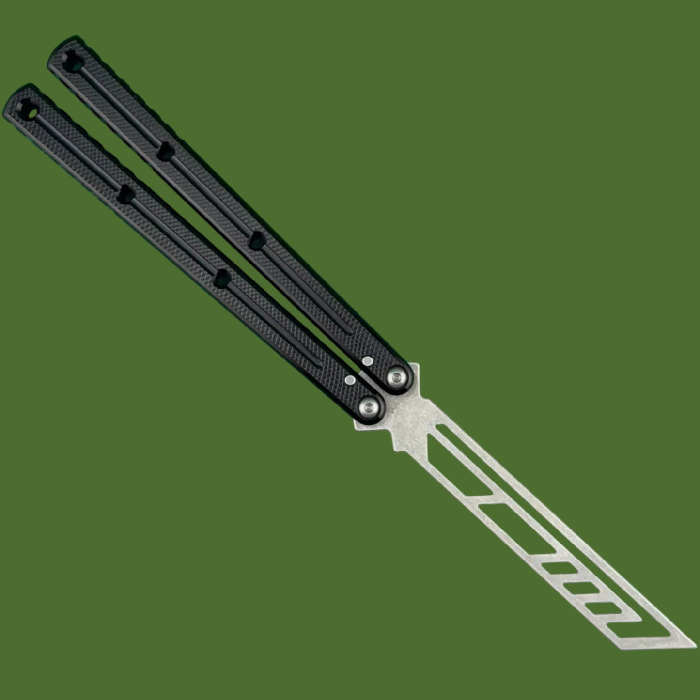 Squid Industries Krake Raken V3 Trainer Balisong Stonewashed Black