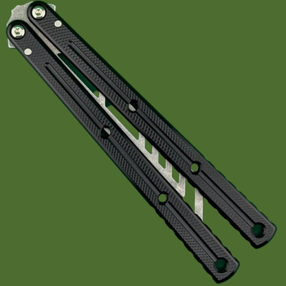 Squid Industries Krake Raken V3 Trainer Balisong Stonewashed Black