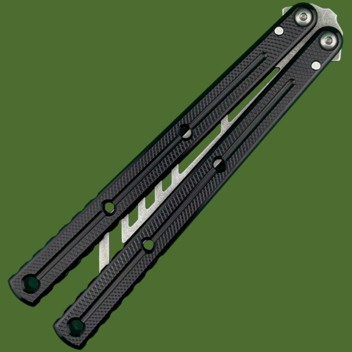 Squid Industries Krake Raken V3 Trainer Balisong Stonewashed Black