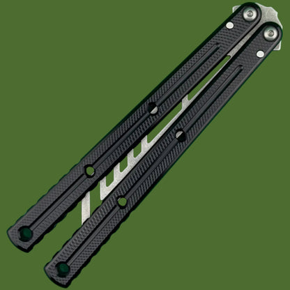 Squid Industries Krake Raken V3 Trainer Balisong Stonewashed Black