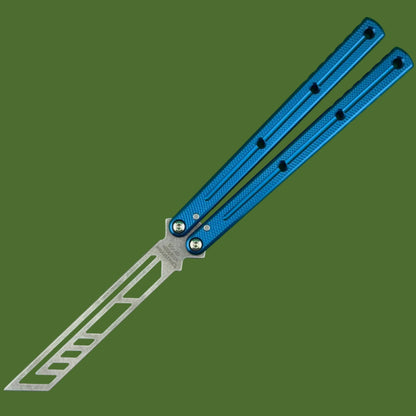 Squid Industries Krake Raken V3 Trainer Balisong Stonewashed Blue