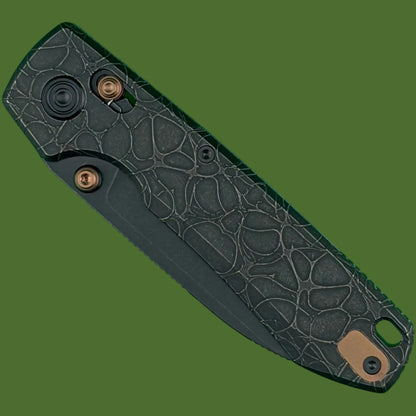 Vosteed Raccoon TiSlim Acid Wash Black Titanium Handle Black Stonewash Blade