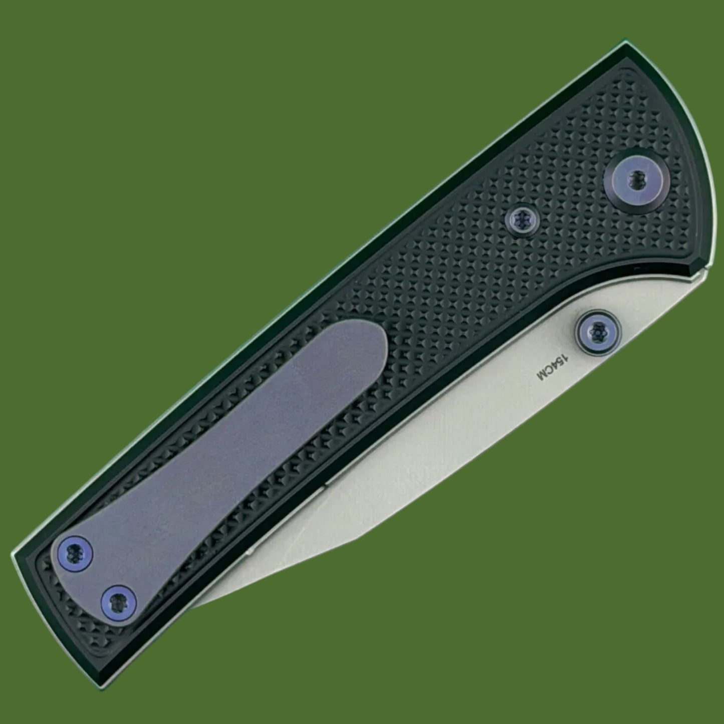 Chaves Blue Label Scapegoat Street Liner Lock Black Knurled Aluminum Handles Purple Hardware (Stonewash)