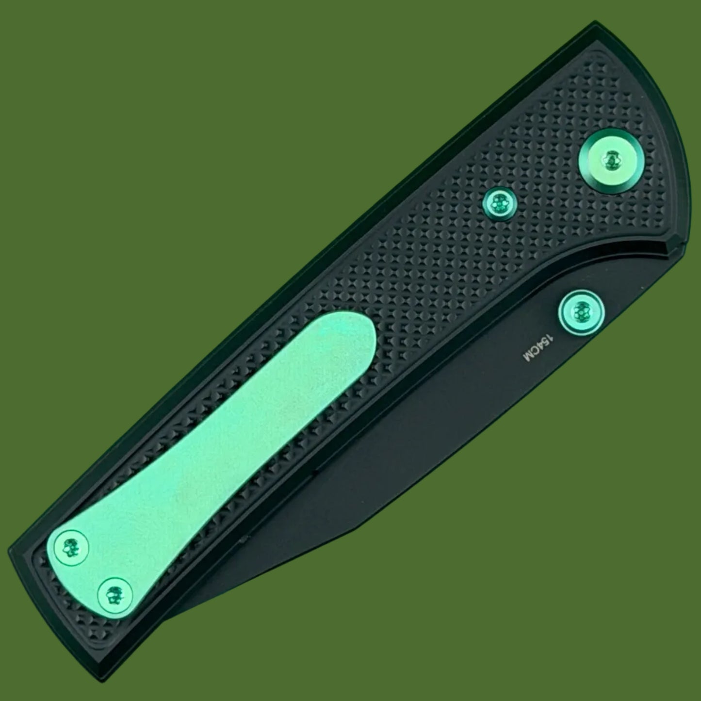 Chaves Blue Label Scapegoat Street Liner Lock Black Knurled Aluminum Handles Green Hardware (Black)
