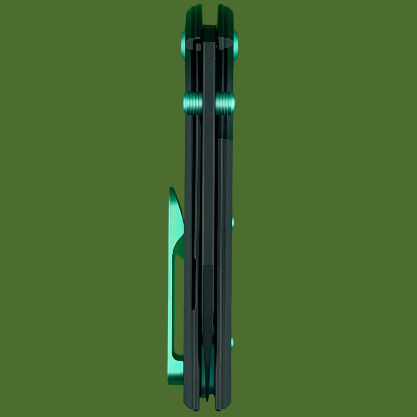 Chaves Blue Label Scapegoat Street Liner Lock Black Knurled Aluminum Handles Green Hardware (Black)