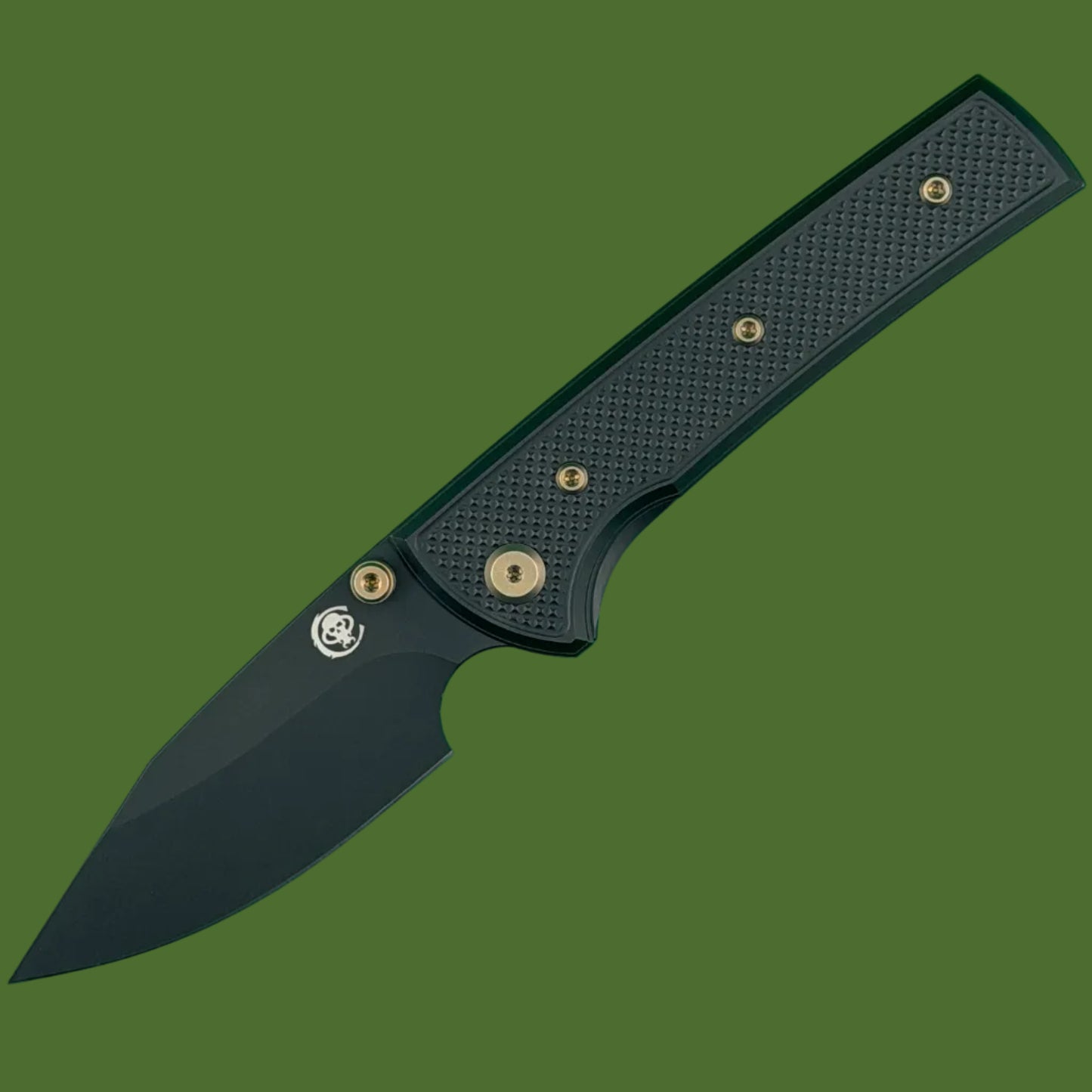 Chaves Blue Label Scapegoat Street Liner Lock Black Knurled Aluminum Handles Bronze Hardware (Black)