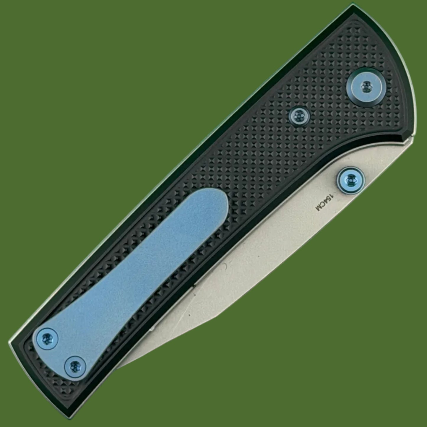Chaves Blue Label Scapegoat Street Liner Lock Black Knurled Aluminum Handles Blue Hardware (Stonewash)