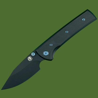 Chaves Blue Label Scapegoat Street Liner Lock Black Knurled Aluminum Handles Blue Hardware (Black)