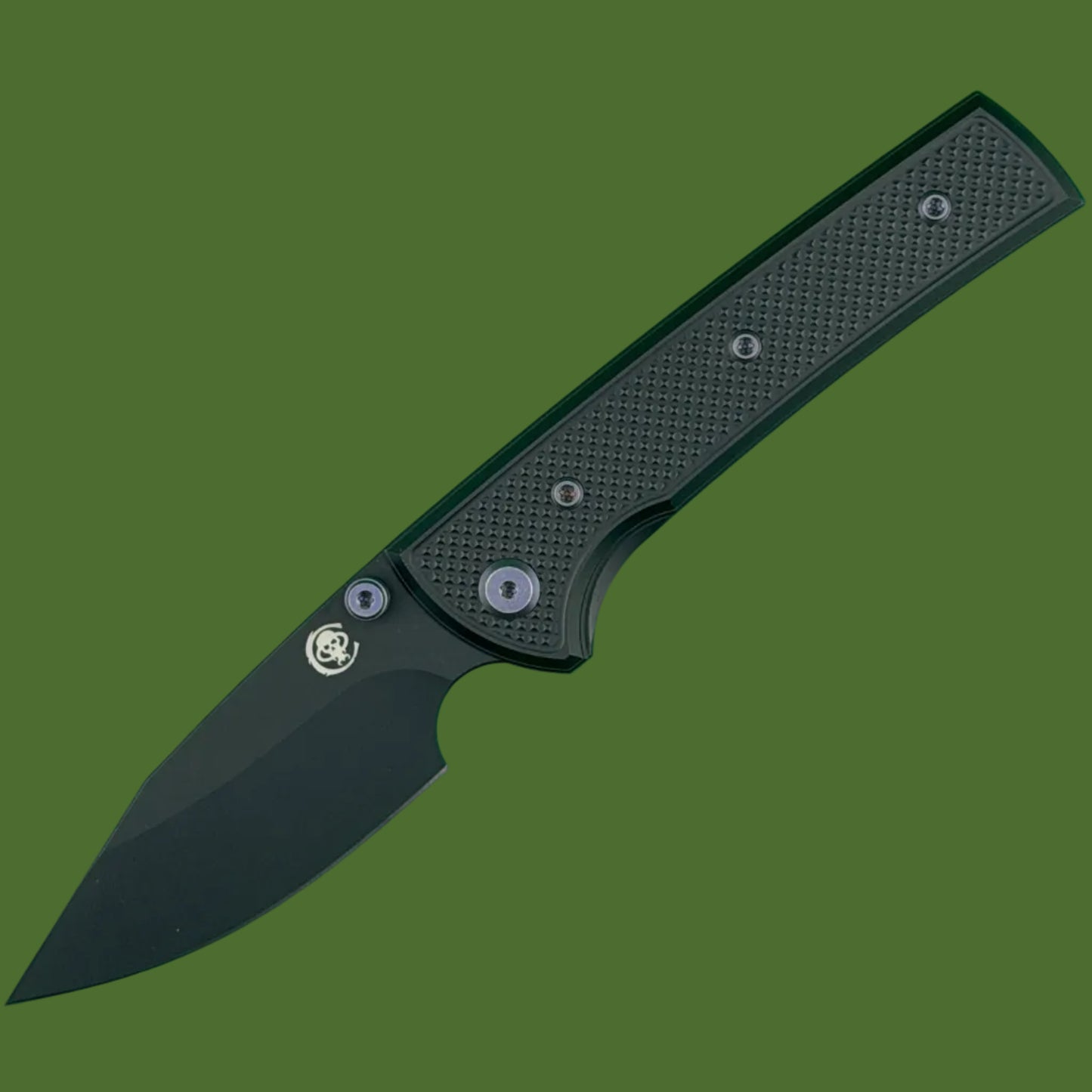 Chaves Blue Label Scapegoat Street Liner Lock Black Knurled Aluminum Handles Purple Hardware (Black)