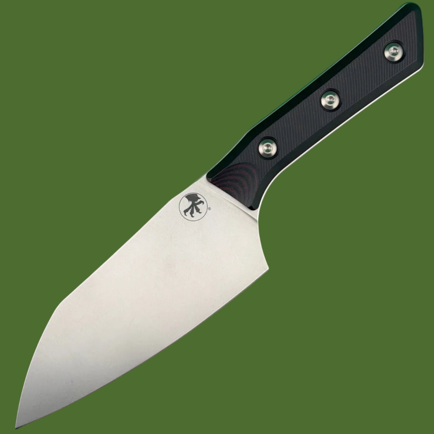 Microtech Santoku 6” Black Cherry G-10 Stonewash Standard 3200-10BC
