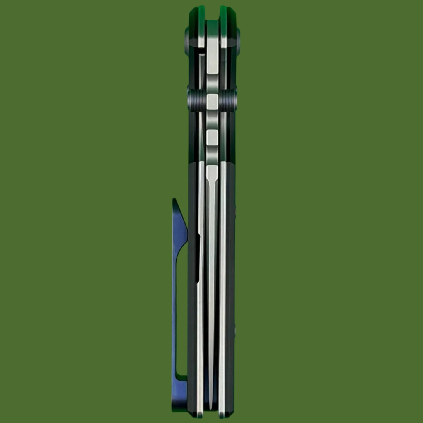 Chaves Blue Label NTAK Liner Lock Black Knurled Aluminum Handles Purple Hardware (Stonewash Drop Point)