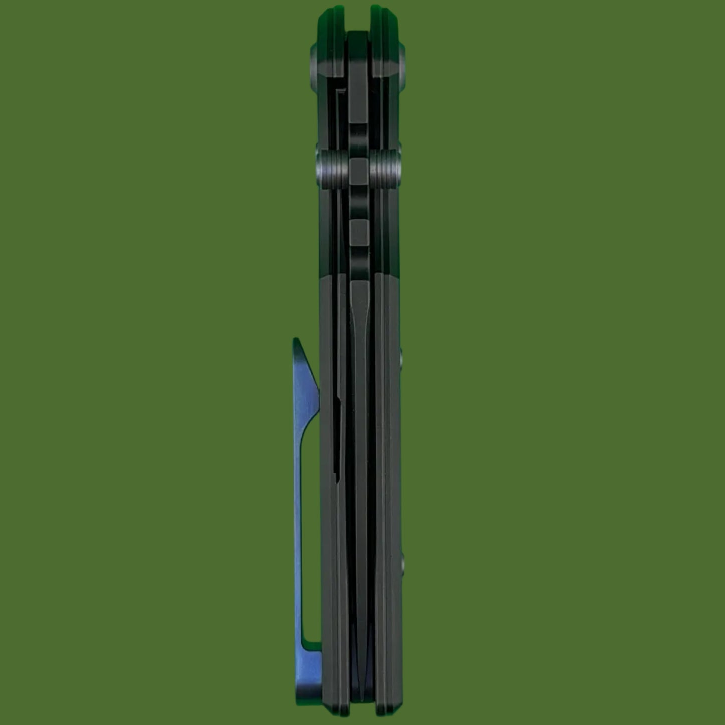 Chaves Blue Label NTAK Liner Lock Black Knurled Aluminum Handles Purple Hardware (Black Tanto)