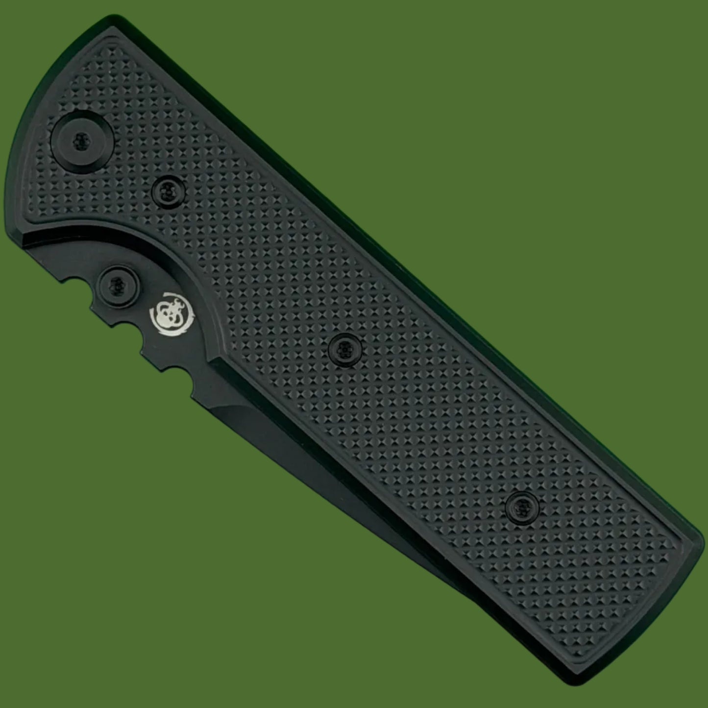 Chaves Blue Label NTAK Liner Lock Black Knurled Aluminum Handles Black Hardware (Black Tanto)