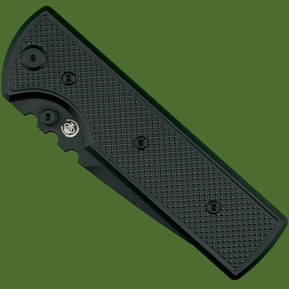 Chaves Blue Label NTAK Liner Lock Black Knurled Aluminum Handles Black Hardware (Black Tanto)