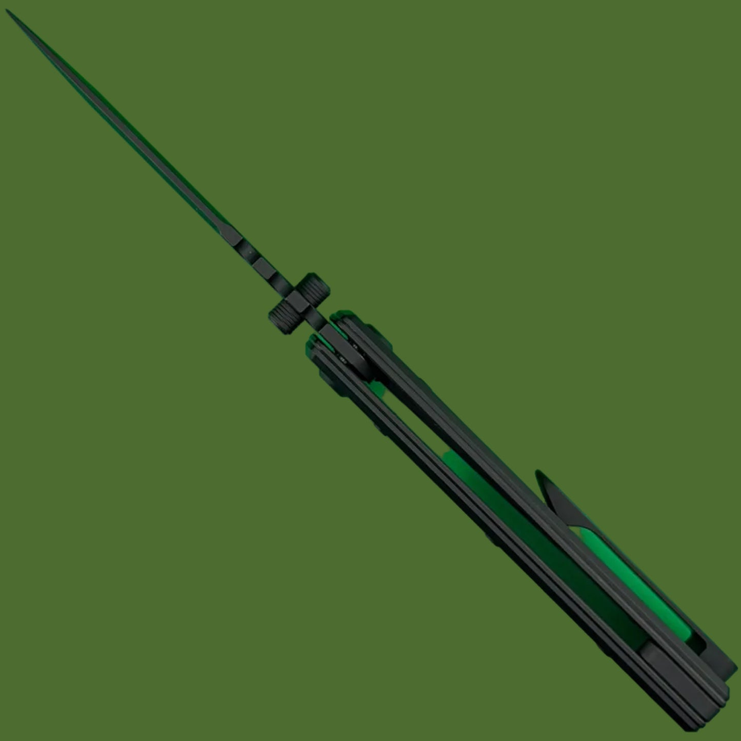 Chaves Blue Label NTAK Liner Lock Black Knurled Aluminum Handles Black Hardware (Black Drop Point)