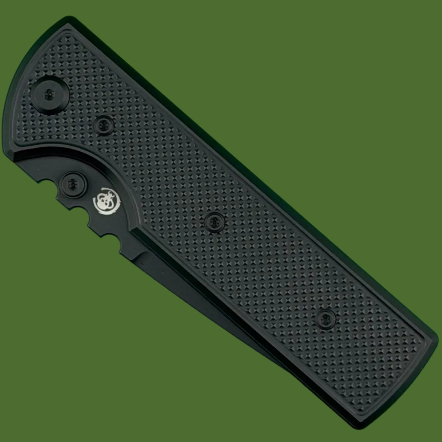 Chaves Blue Label NTAK Liner Lock Black Knurled Aluminum Handles Black Hardware (Black Drop Point)