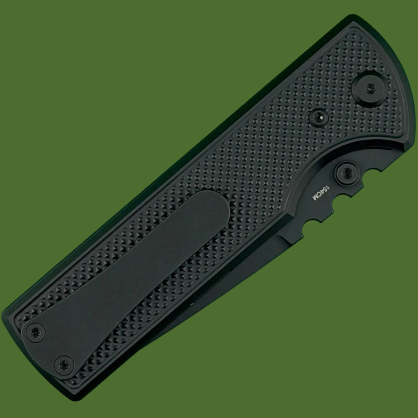 Chaves Blue Label NTAK Liner Lock Black Knurled Aluminum Handles Black Hardware (Black Drop Point)